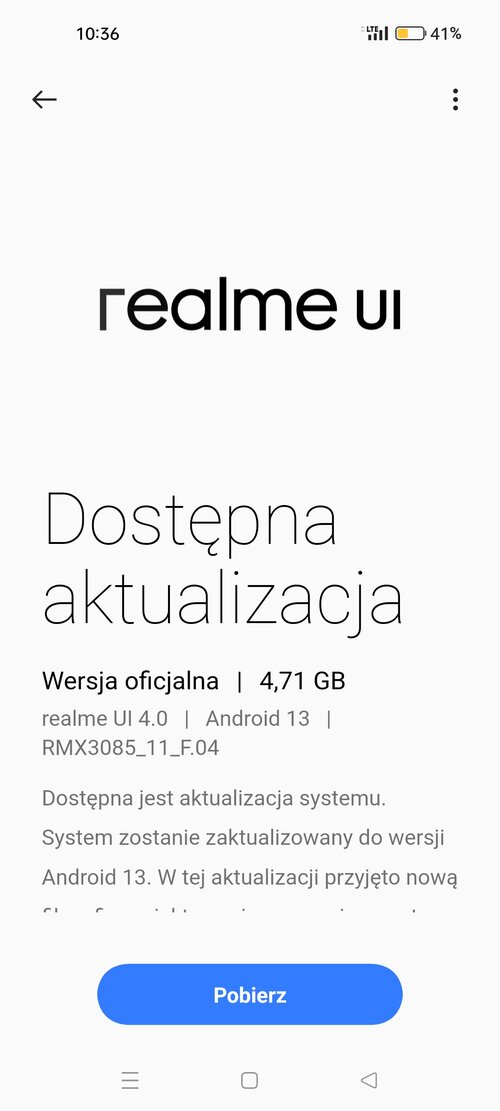 realme 8 Android 13 realme UI 4.0 aktualizacja w Polsce