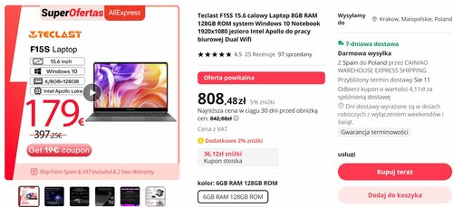 Teclast F15S