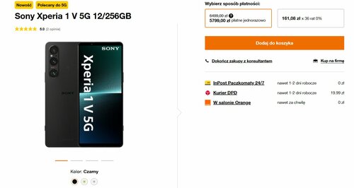 Sony Xperia 1 V promocja Orange
