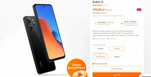 Xiaomi Redmi 12 8/256 GB cena w Polsce