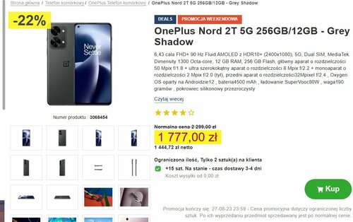 OnePlus Nord 2T 5G promocja