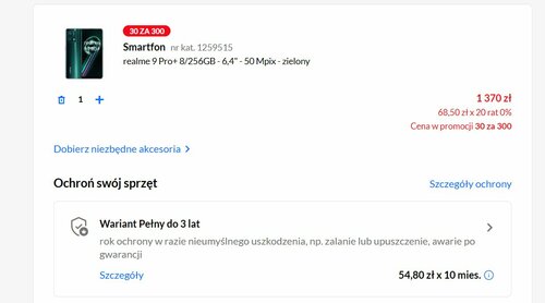 realme 9 Pro+ 5G 8/256 GB promocja RTV EURO AGD