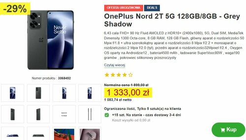 OnePlus Nord 2T 5G polska promocja