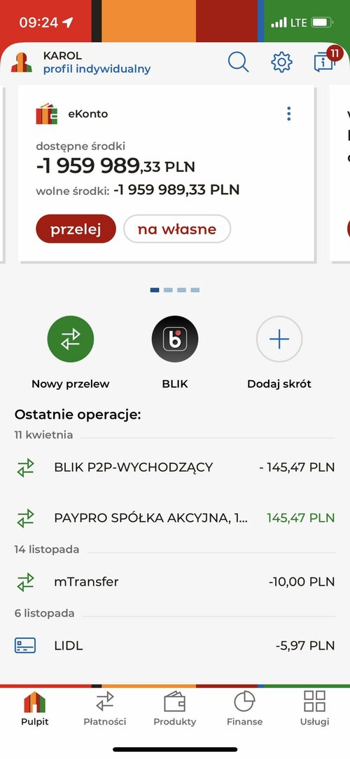mBank błędnie naliczył Polakowi 2 mln złotych długu