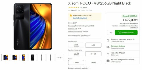 Xiaomi POCO F4 promocja x-kom