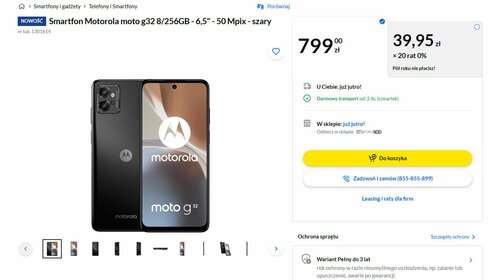 Motorola Moto G32 8/256 GB cena w Polsce