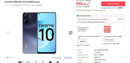 realme 10 polecany telefon do 1000 zł