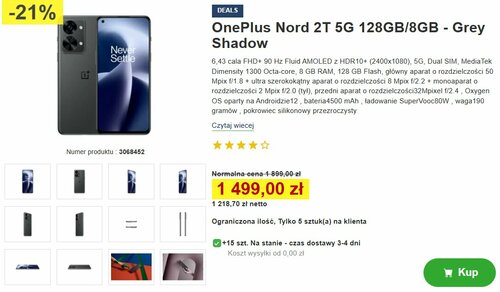 telefon OnePlus Nord 2T warto kupić za 1500 zł