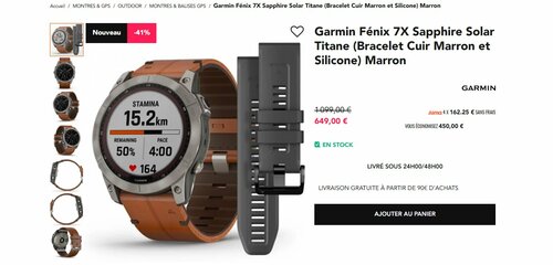 Garmin Fenix 7X Sapphire Solar promocja