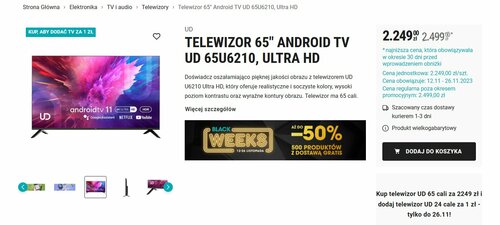 Biedronka kup TV, słuchawki lub smartwatch. Drugi masz za 1 zł (1)