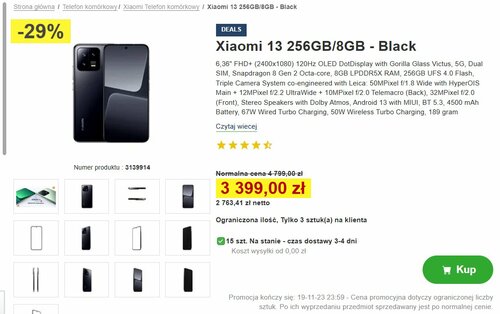 Xiaomi 13 5G promocyjna cena