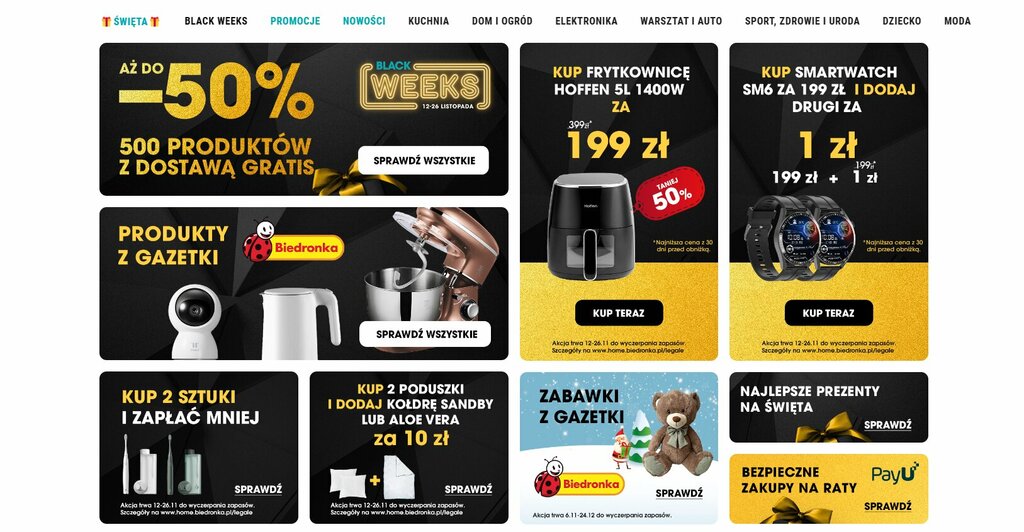 Biedronka Home Black Week promocja