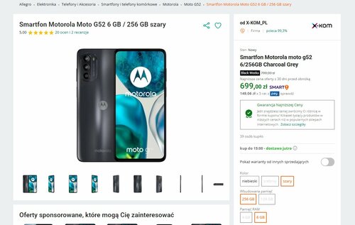 Motorola Moto G52 6/128 GB Allegro