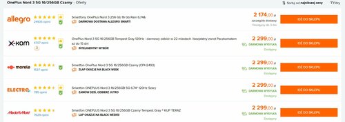 OnePlus Nord 3 5G 16/256GB Ceneo