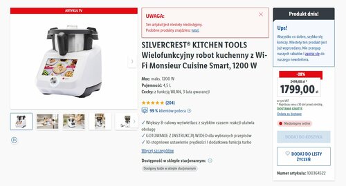 Monsieur Cuisine Smart Lidl Online Black Friday 2023