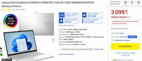 ASUS Vivobook GO 15 w Media Expert