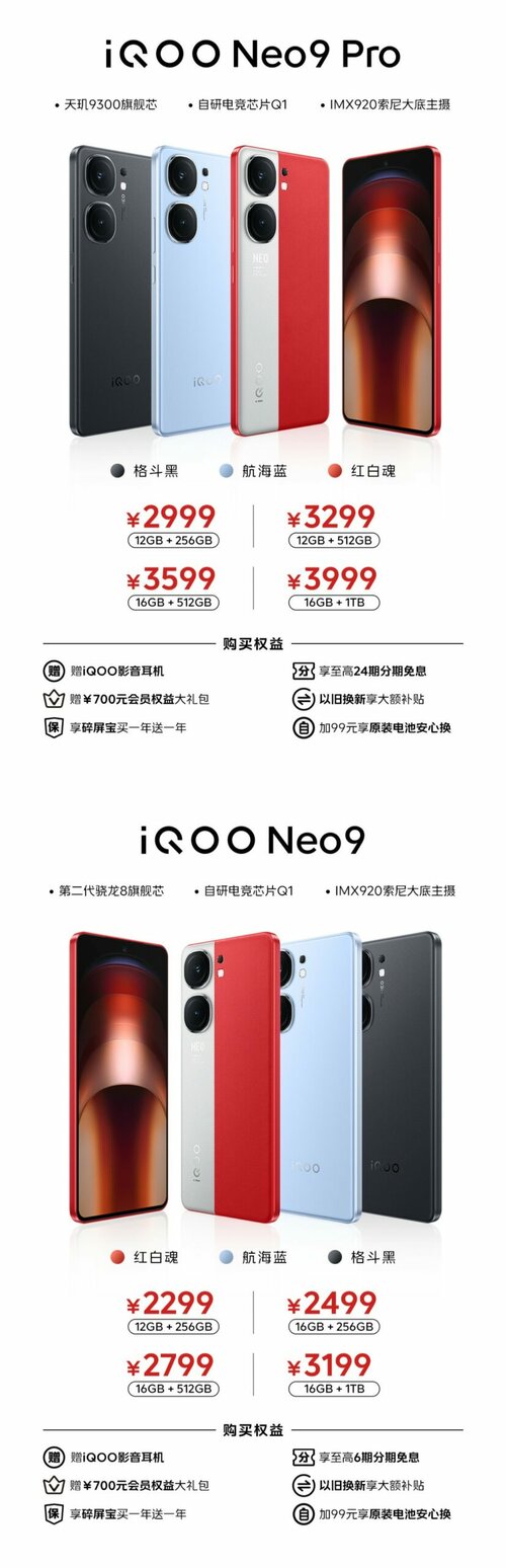 iQOO Neo9 i iQOO Neo9 Pro cena i specyfikacja