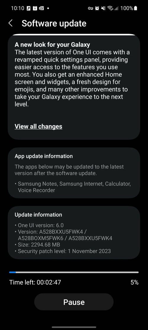 Samsung Galaxy A52s 5G Android 14 One UI 6 0 aktualizacja dostępna