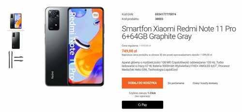 Xiaomi Redmi Note 11 Pro promocja