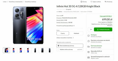 Infinix Hot 30 5G promocja 