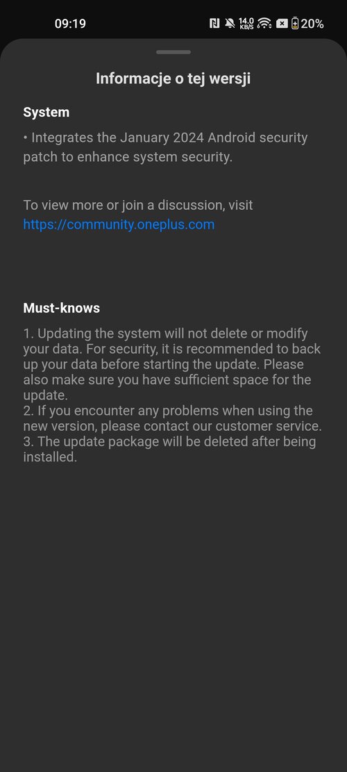 OnePlus Nord 2 nowa aktualizacja luty 2024