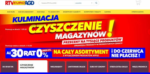 RTV Euro AGD promocja czyszczenie magazynów