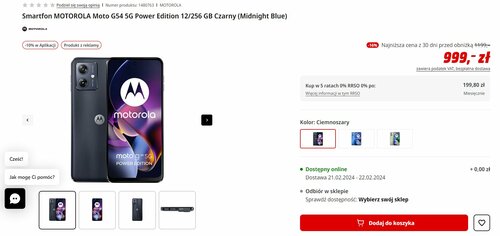 Motorola Moto G54 5G Power Edition promocja