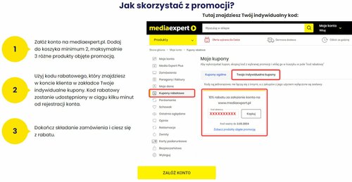 Media Expert 10% rabatu za założenie konta