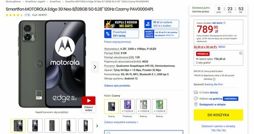 Motorola Edge 30 Neo promocja Media Expert