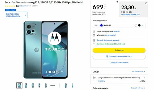 Motorola Moto G72 RTV Euro AGD
