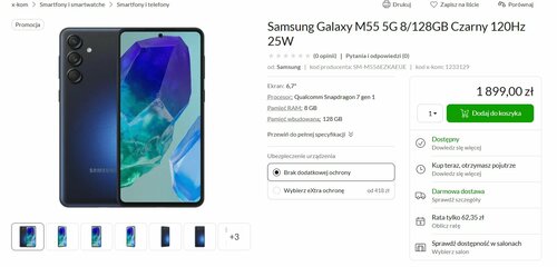 Samsung Galaxy M55 5G: cena w Polsce