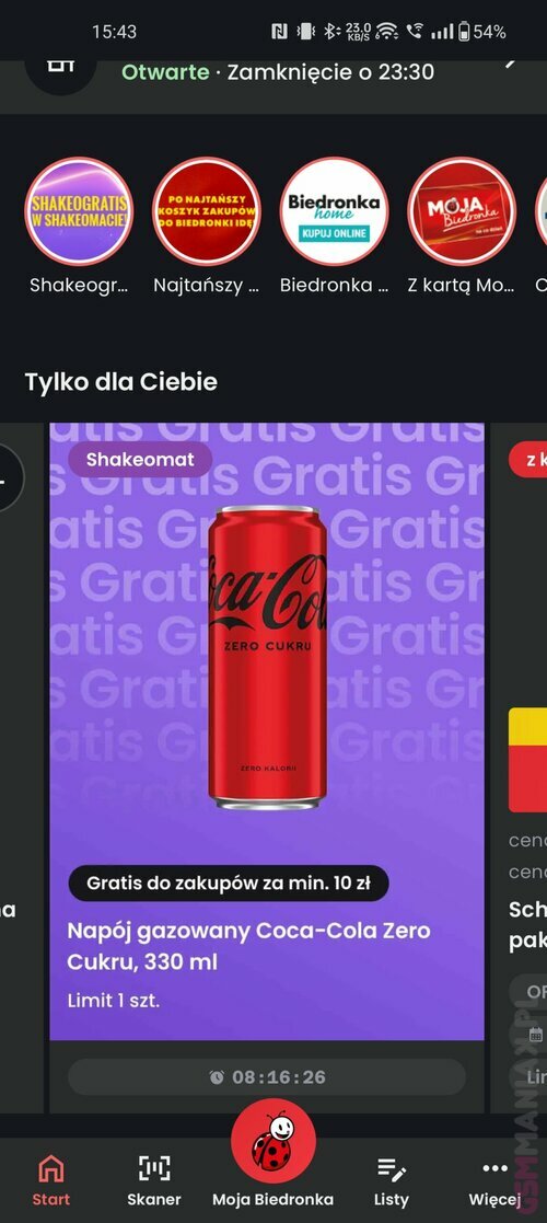 Shakeogratis Moja Biedronka