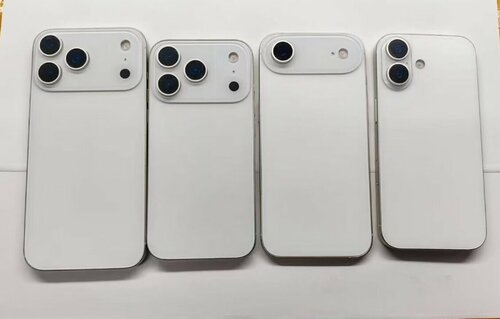 Od lewej iPhone 17 Pro Max, iPhone 17 Pro, iPhone 17 Air oraz iPhone 17