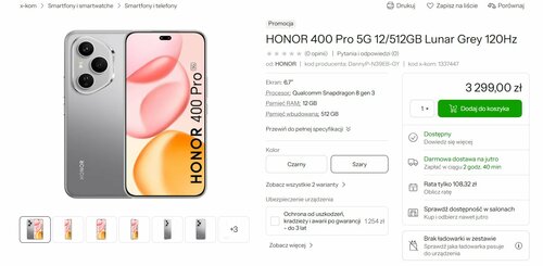Honor 400 Pro cena w Polsce