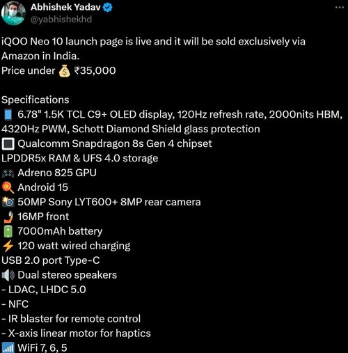 iQOO Neo 10