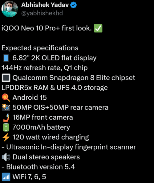 iQOO Neo 10 Pro+