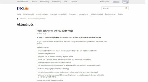 Klienci ING koniecznie zapiszcie sobie te daty