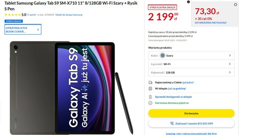 Samsung Galaxy Tab S9 w sklepie RTV EURO AGD