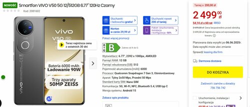 vivo V50 kupisz w Media Expert