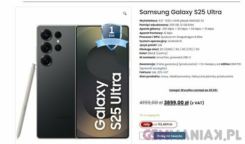 Samsung Galaxy S25 Ultra promocja