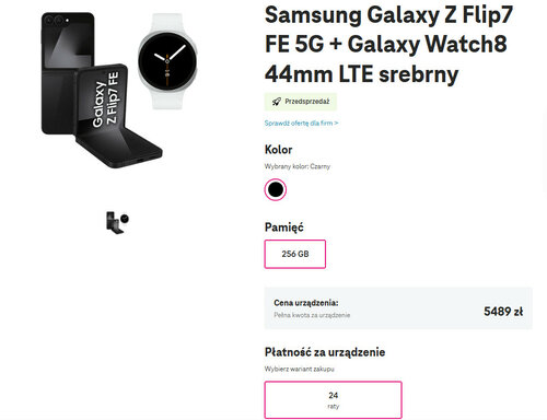 Samsung Galaxy Z Flip 7 i Samsung Galaxy Watch 8 LTE 44mm