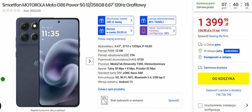 Motorola Moto G86 Power cena w Polsce