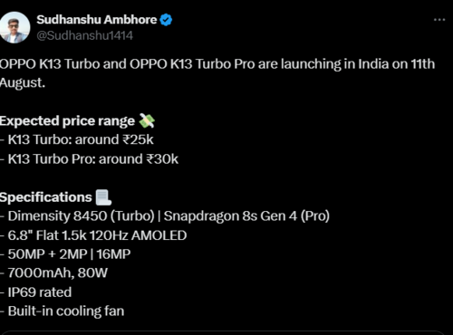 Oppo K13 Turbo Pro