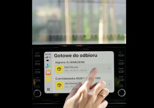 aplikacja InPost w Apple CarPlay/ fot. InPost