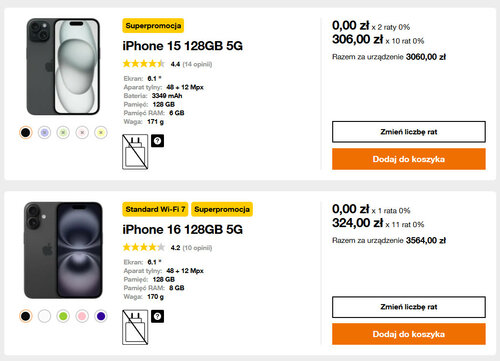 iPhone 15 i iPhone 16