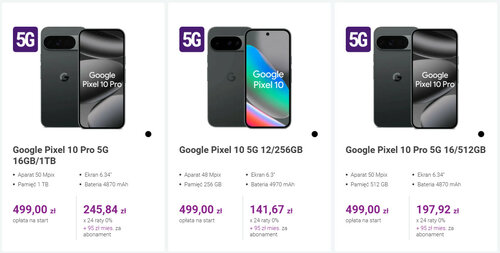 Pixel 10 Pro i Pixel 10