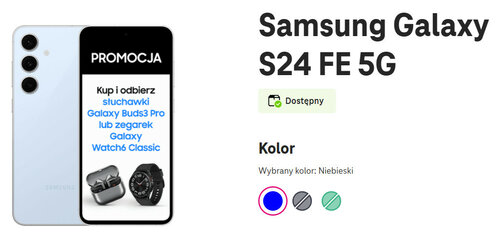 Samsung Galaxy S24 FE z prezentami do wyboru