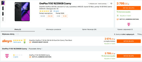 Ceny OnePlus 11