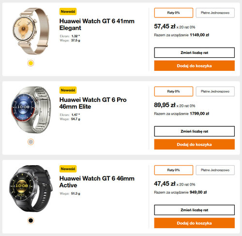 Huawei Watch GT6 i Huawei Watch GT6 Pro