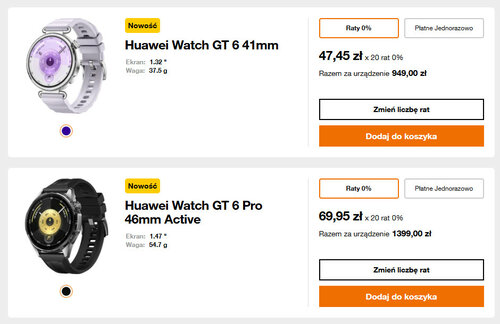 Huawei Watch GT6 i Huawei Watch GT6 Pro